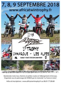 AFRICA TWIN TROPHY du 7 au 9 septembre 2018