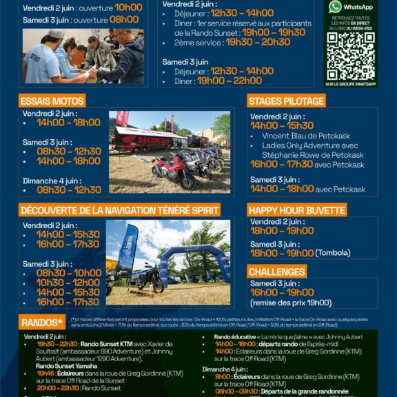 Prgogramme des Trail Adventure Days 2023