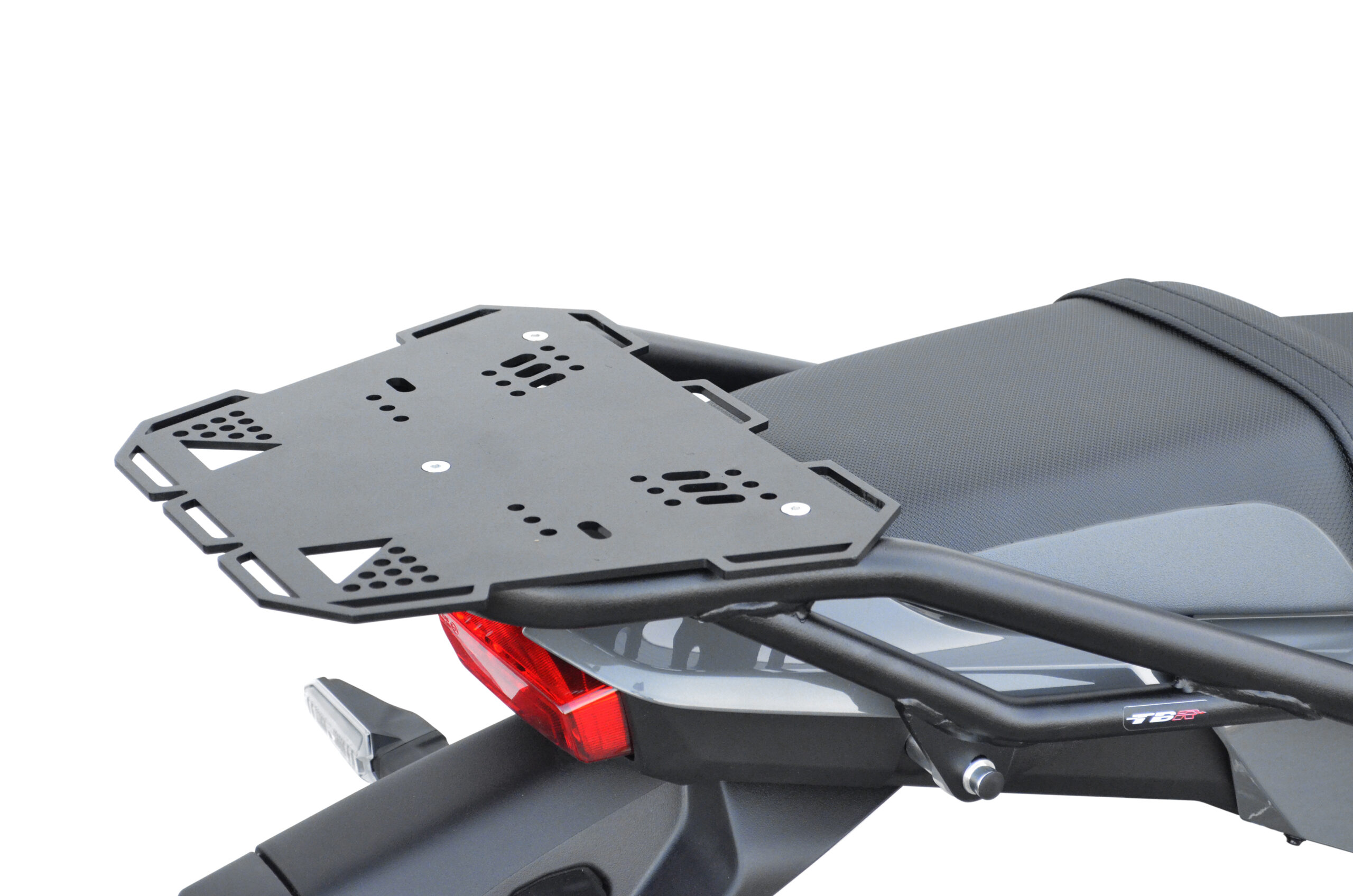 Support top-case aluminium Top Block Trail pour Kawasaki KLE500 2026, platine multi-points d'arrimage